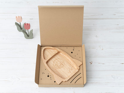 Rubberwood Rocket Plate Set