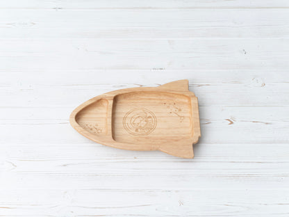 Rubberwood Rocket Plate Set