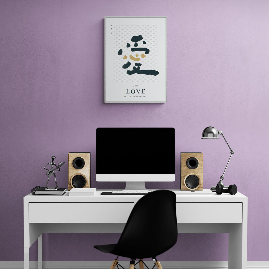 Poster Typography  - Love "AI" by Leto