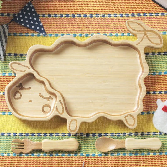 Bamboo Sheep Plate Set