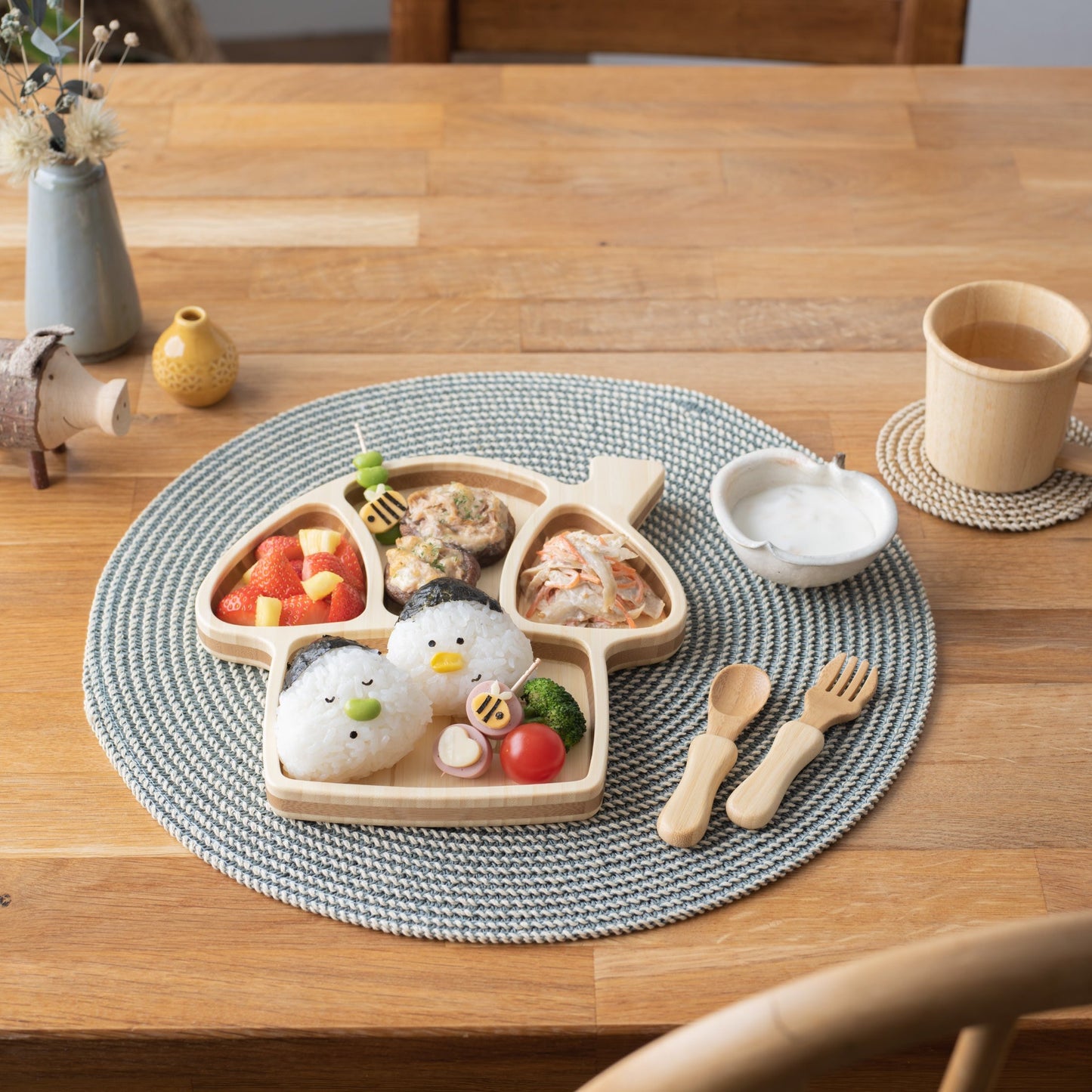 Bamboo Mushroom House Plate Set