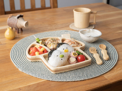 Bamboo Mushroom House Plate Set