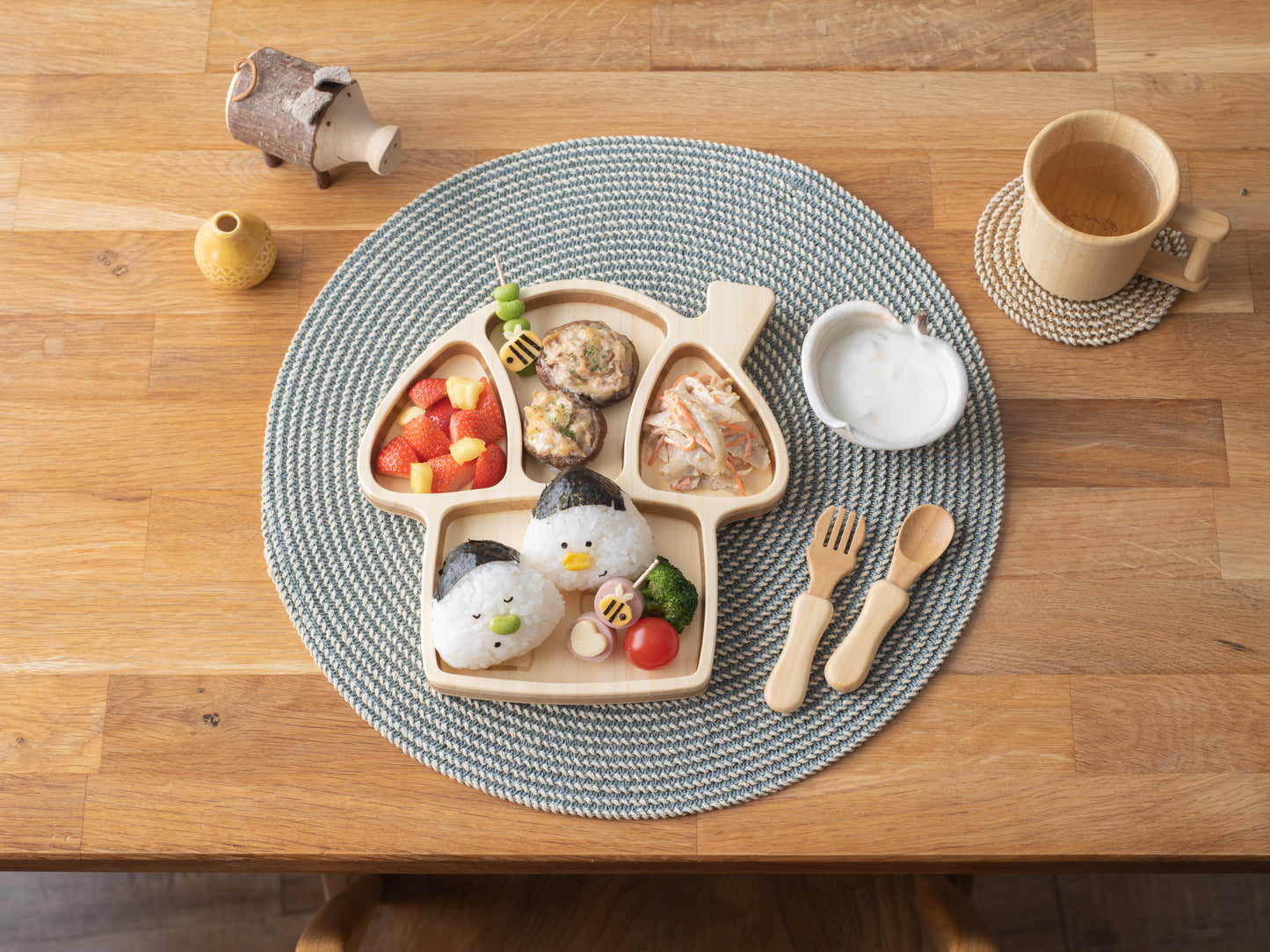 Bamboo Mushroom House Plate Set