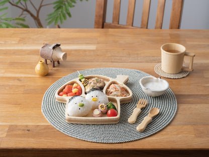 Bamboo Mushroom House Plate Set